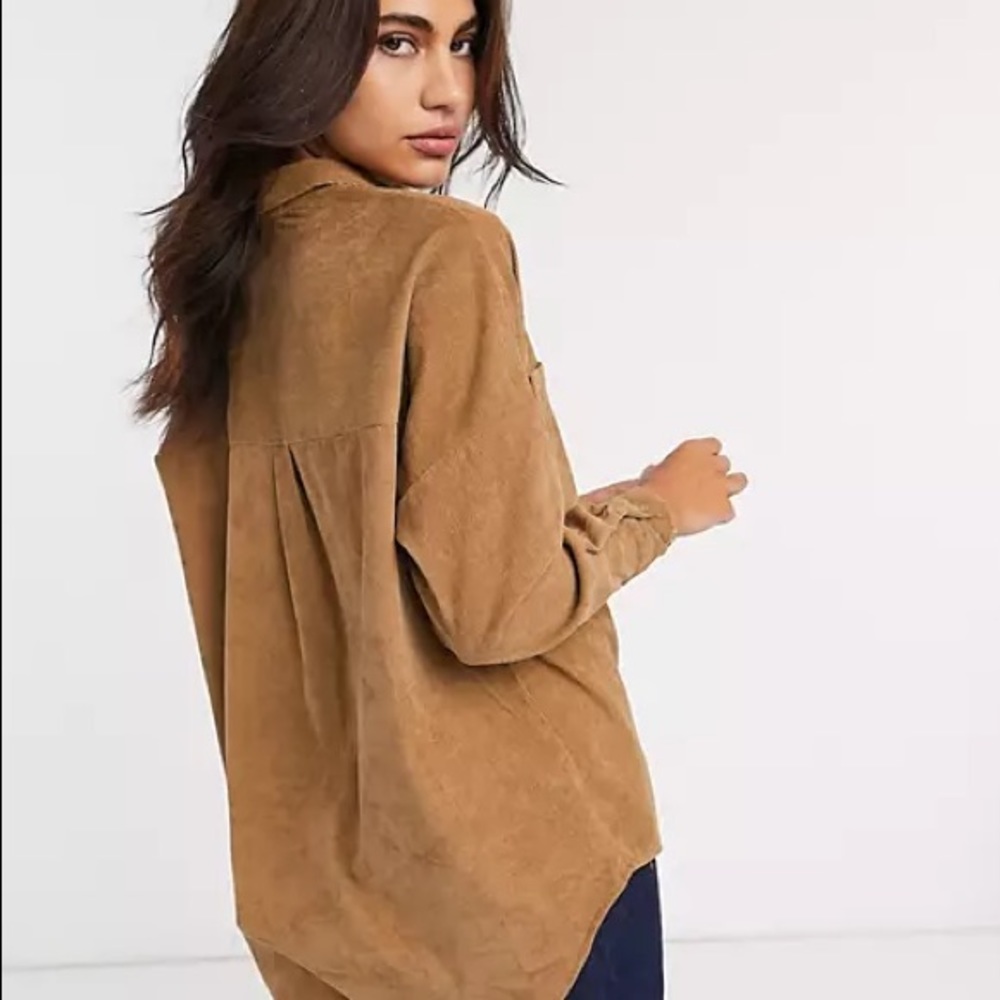 ASOS Brown Corduroy Button Down Shirt